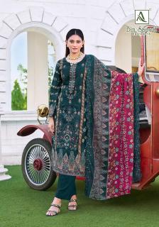 Alok suit bin saeed-15 ikat wholesale jam satin dress material
